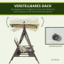 Hammock Gunga 2-Sits 162 x 118 x 173 cm Vit Svart