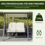 Hammock Gunga 2-Sits 162 x 118 x 173 cm Vit Svart