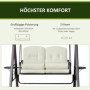 Hammock Gunga 2-Sits 162 x 118 x 173 cm Vit Svart
