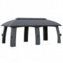 Paviljong XL med Nät Mörkgrå, 3 x 6 x 3 m