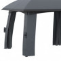 Paviljong XL med Nät Mörkgrå, 3 x 6 x 3 m