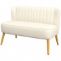 Loungesoffa 2-sits Krämvit Tyg 117 x 56,5 x 77 cm