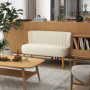 Loungesoffa 2-sits Krämvit Tyg 117 x 56,5 x 77 cm