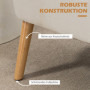 Loungesoffa 2-sits Krämvit Tyg 117 x 56,5 x 77 cm