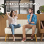 Loungesoffa 2-sits Krämvit Tyg 117 x 56,5 x 77 cm