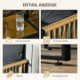 Loungeset 4 delar, Soffa, 2 Stolar, Bord med Glasskiva, Metallram