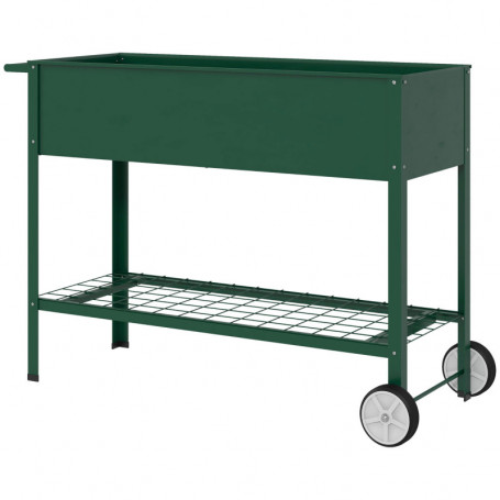 Odlingslåda Metall Upphöjd 109 cm x 44 cm x 80 cm Grön