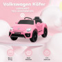 Elbil för Barn VW Beetle med Fjärrkontroll Rosa