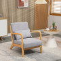 Elegant Lounge Fötålj Träram Grå