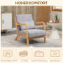 Elegant Lounge Fötålj Träram Grå