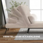 Bäddfåtölj Justerbar Ryggstöd Linne,75 x 70 x 75 cm Beige Linne