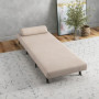 Bäddfåtölj Justerbar Ryggstöd Linne,75 x 70 x 75 cm Beige Linne