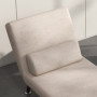 Bäddfåtölj Justerbar Ryggstöd Linne,75 x 70 x 75 cm Beige Linne