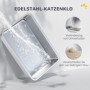 Kattlåda med Bricka med Spade 40,5 x 60,5 x 41,5 cm Vit - silver