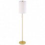 Elegant Golvlampa Metall Tygskärm 157 cm (H) Guld Vit