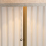 Elegant Golvlampa Metall Tygskärm 157 cm (H) Guld Vit