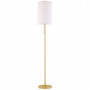 Elegant Golvlampa Metall Tygskärm 157 cm (H) Guld Vit