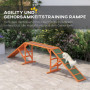 Agility Hundramp, bana, halkfri, väderbeständig, trä, 325 x 55 x 69 cm