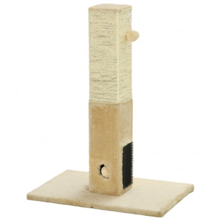 Klöspelare 79 cm (H) med Leksak Beige