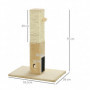 Klöspelare 79 cm (H) med Leksak Beige