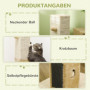Klöspelare 79 cm (H) med Leksak Beige