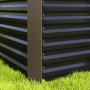 Odlingslåda 2-pack Metall Extra Djup 120 x 60 x 60 cm Mörkgrå