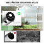 Tunnel Växthus 6 x 3 x 2 m Roll-up Dörr och Fönster Vit