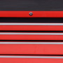 Verktygsvagn 2 Små & 5 Stora Lådor 69 x 33 x 75 cm Röd