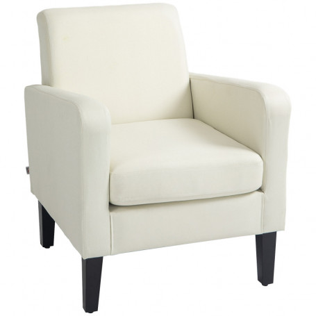 Bekväm Fåtölj Modern Design 66 x 72 x 74 cm Krämvit