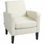 Bekväm Fåtölj Modern Design 66 x 72 x 74 cm Krämvit