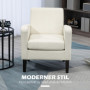 Bekväm Fåtölj Modern Design 66 x 72 x 74 cm Krämvit