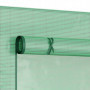Växthus med Sidofönster Roll Up-dörr Vindtät 200 x 76 x 168 cm Grön