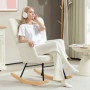 Gungstol Retro Teddy Fleece Vit 92 x 71x 101 cm