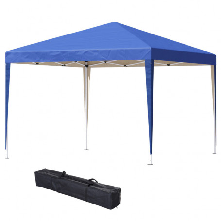 Paviljong 2,95 x 2,95 m Hopfällbart Pop-up UV-skydd Blå