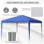 Paviljong 2,95 x 2,95 m Hopfällbart Pop-up UV-skydd Blå