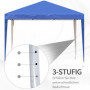 Paviljong 2,95 x 2,95 m Hopfällbart Pop-up UV-skydd Blå