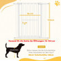 Hundgrind utan Borrning Justerbar 76 - 104 cm