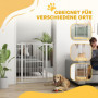 Hundgrind utan Borrning Justerbar 76 - 104 cm