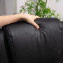 Ergonomisk Kontorsstol Läderlook Svart