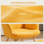 Fåtölj med Fotpall Scandi Design Manchester Orange - Trä