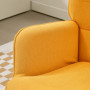 Fåtölj med Fotpall Scandi Design Manchester Orange - Trä