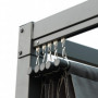 Pergola med Skjuttak 298 x 213 x 221 cm Metall Mörkgrå
