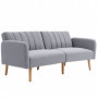 Bäddsoffa 2-sits Tyg Grå 173 x 75 x 73 cm