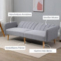 Bäddsoffa 2-sits Tyg Grå 173 x 75 x 73 cm