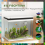 Akvarium 41 L med Filter LED-belysning, vattenpump 48 x 30 x 41 cm