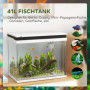 Akvarium 41 L med Filter LED-belysning, vattenpump 48 x 30 x 41 cm