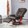 Realx Fåtölj 360° Rotation Brun Läder 150 kg