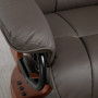 Realx Fåtölj 360° Rotation Brun Läder 150 kg