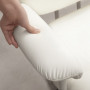 Ergonomisk Kontorsstol med Mjuk Kudde och Konstläder Vit