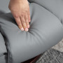 Relax Fötålj med Pall Fällbart Ryggstöd Läder Grå